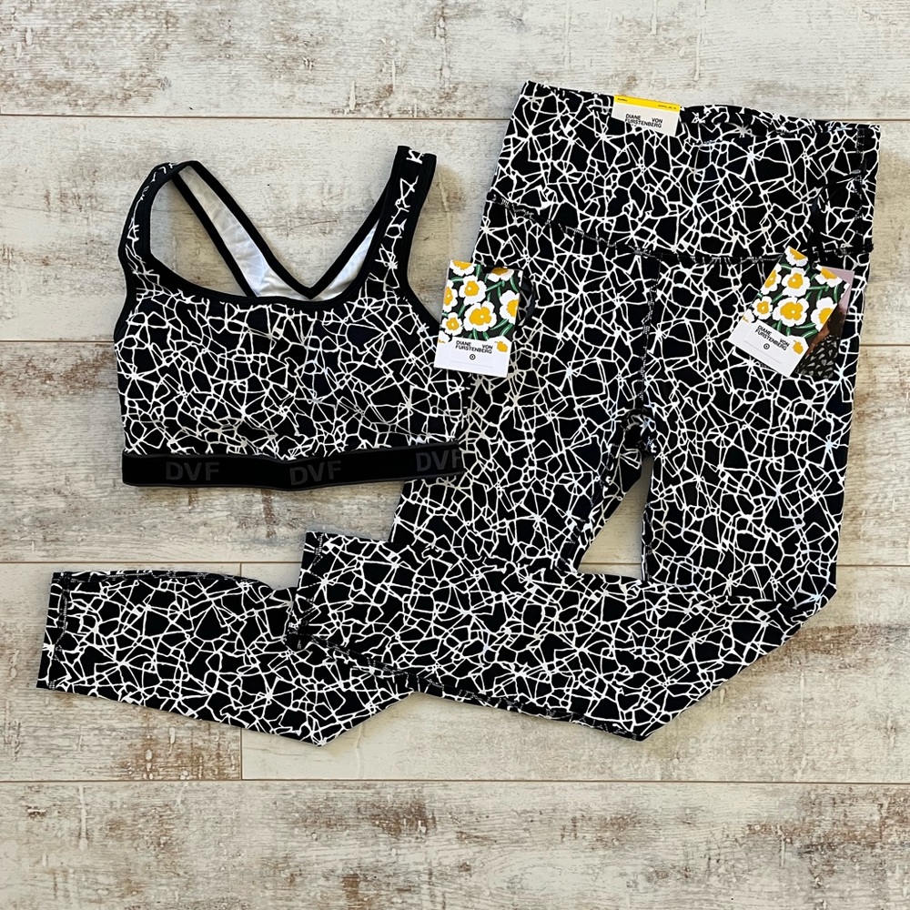 Diane Von Furstenberg Sports Bra (XS) and Leggings (S) *NWT*